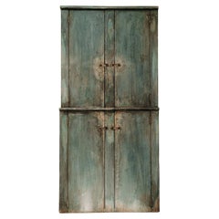 19th Century Poplarwood 4-Door Cabinet