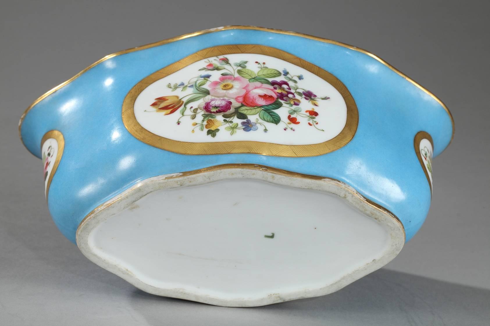 19th Century Porcelain and Ormolu Jardinière 2