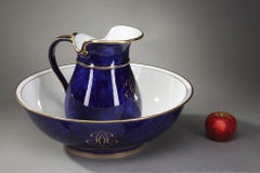 19th Century Porcelain Bowl and Pitcher by Sèvres