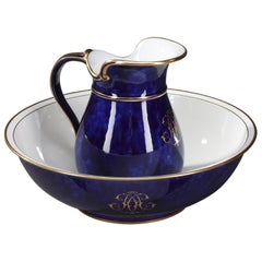 Antique 19th Century Porcelain Bowl and Pitcher by Sèvres 