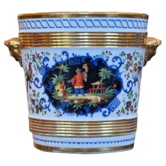 Cache pot en porcelaine du 19ème siècle