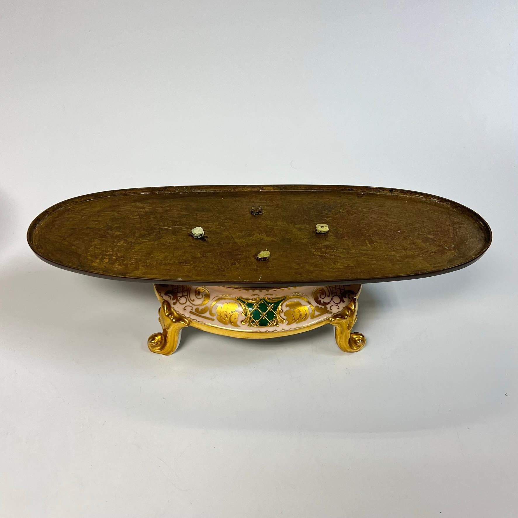 19th Century Porcelain Centerpiece Bowl / Jardiniere on Stand from Royal Vienna 4