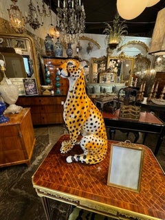 19th Century Porcelain Cheetah