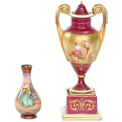 19th Century Porcelain Covered Urn  / Small Vase