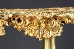 19th Century Porcelain Gueridon Table in Rocaille Style