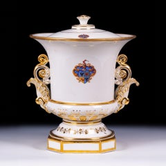 19th Century Porcelain Ice Pail & Cover By Jacob Petit