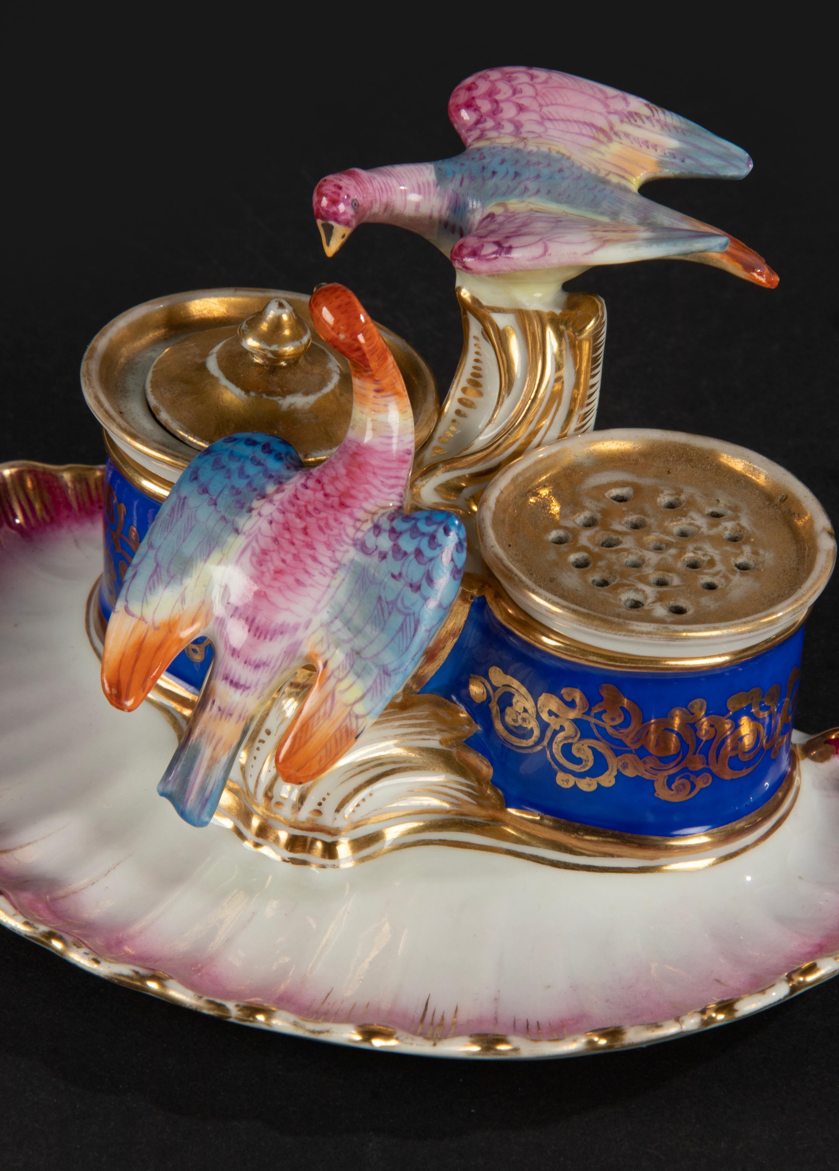 19th Century Porcelain Inkwell - Vieux Paris For Sale 8