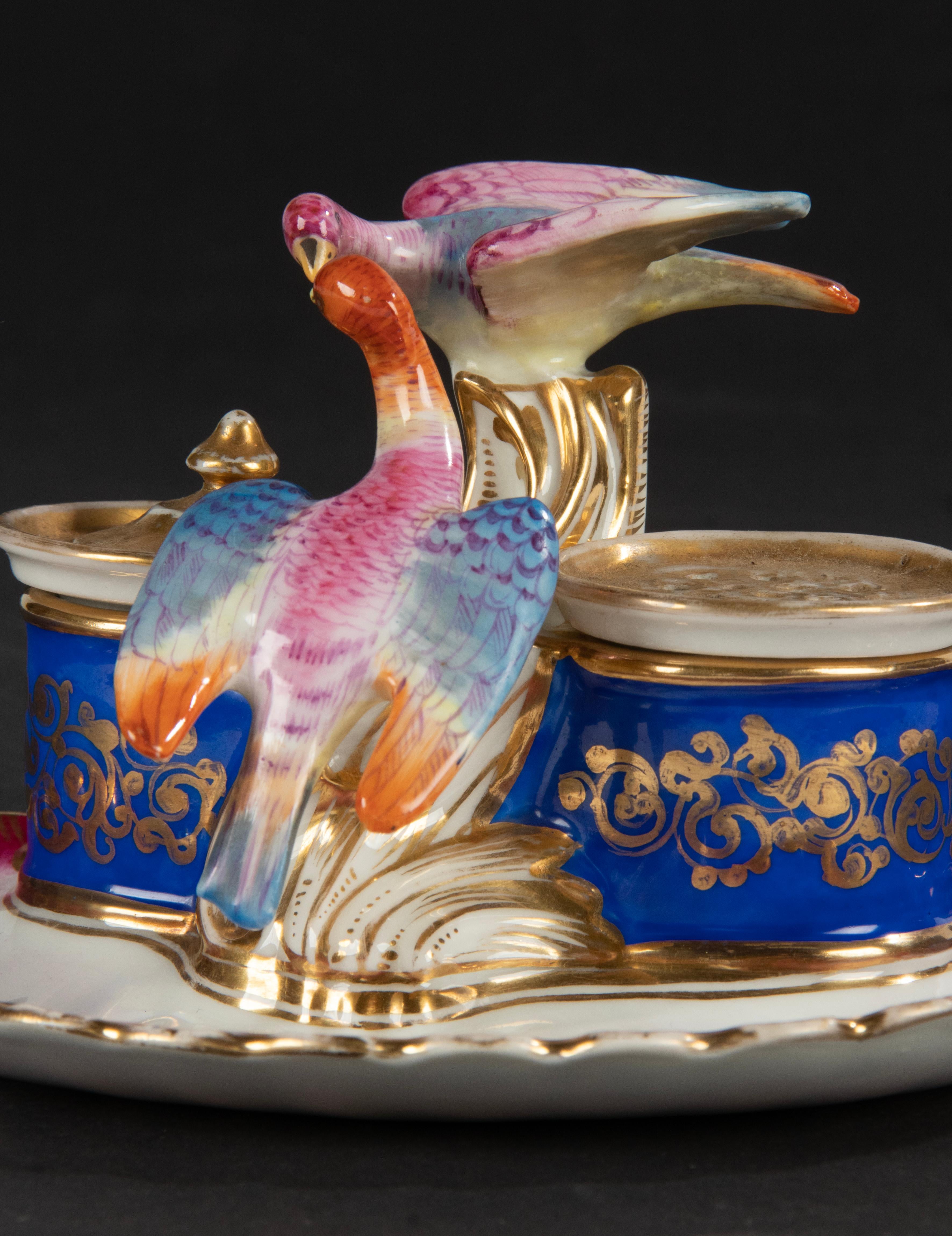 19th Century Porcelain Inkwell - Vieux Paris For Sale 9