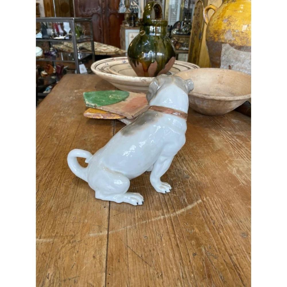 19th Century Porcelain Pug In Good Condition In Doylestown, PA