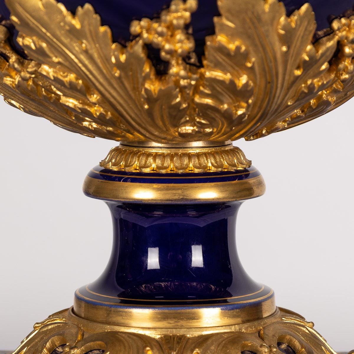 19th Century Porcelain Serves Vase In Magnificent Cobalt-Blue & Ormolu, c.1846 6