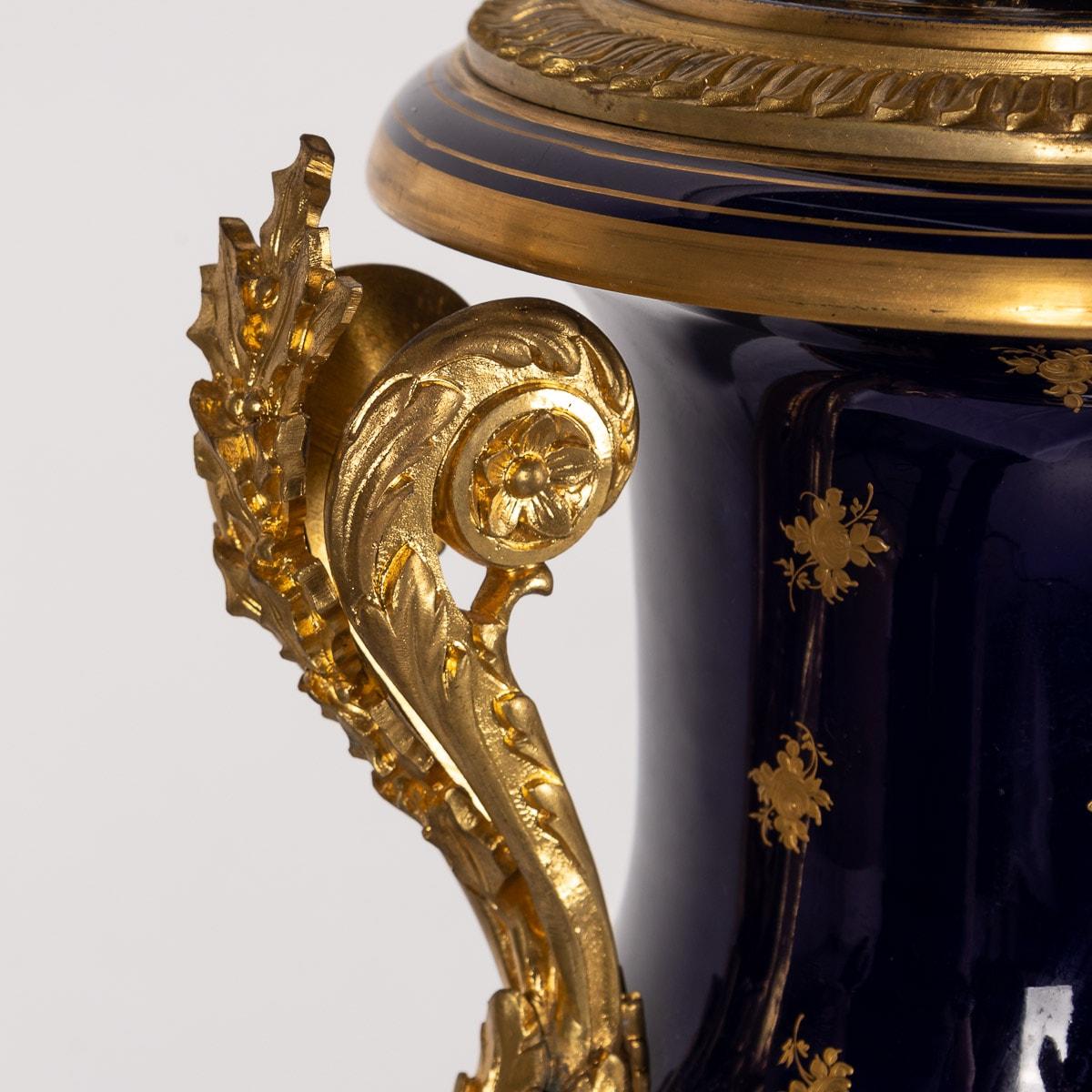 19th Century Porcelain Serves Vase In Magnificent Cobalt-Blue & Ormolu, c.1846 8