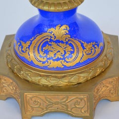 19th Century Porcelain Sevres Vase with Gild Bronze