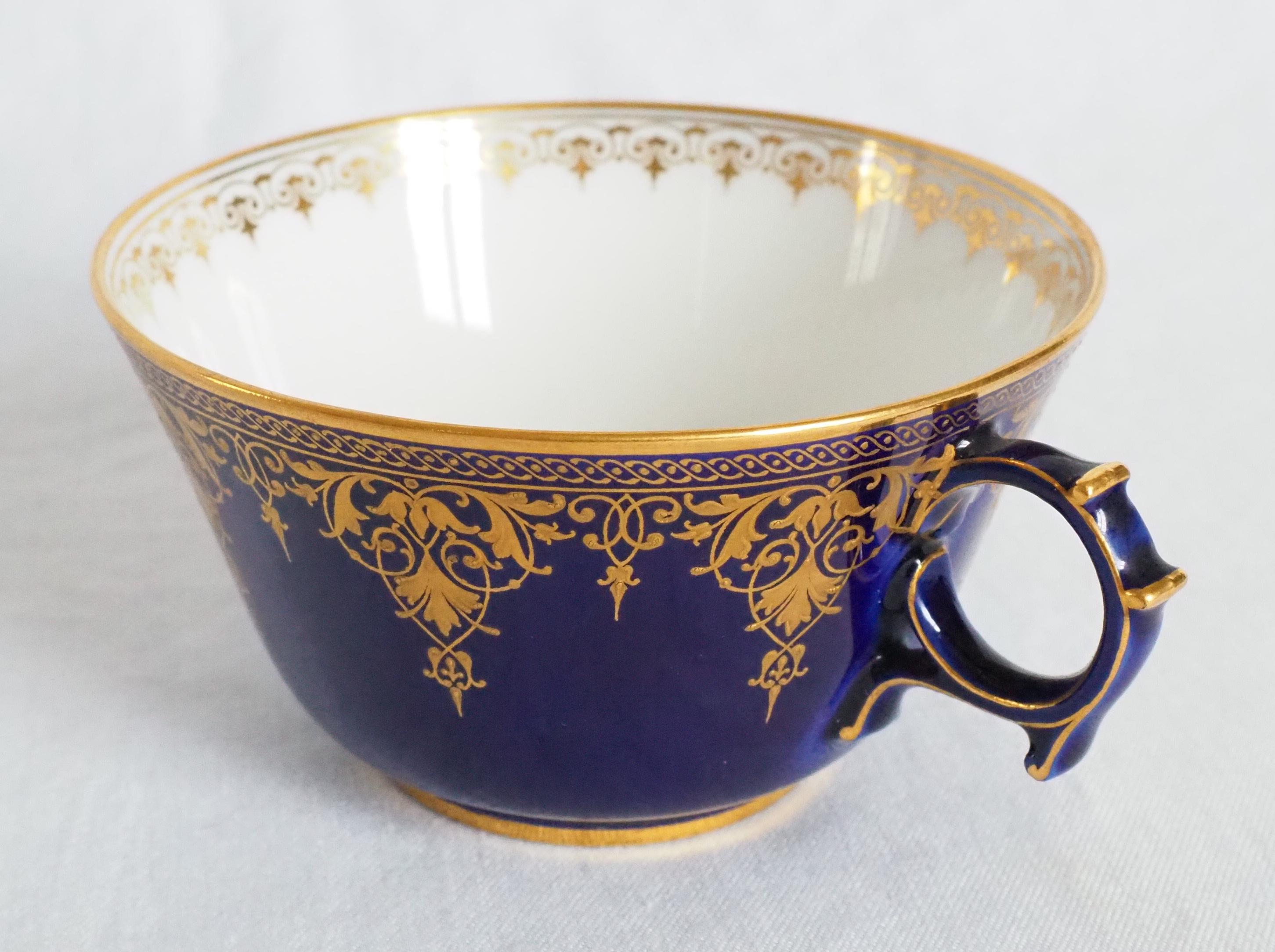 19th Century Porcelain Tea Cup / Coffee Cup, Sevres Manufacture, Signed 5