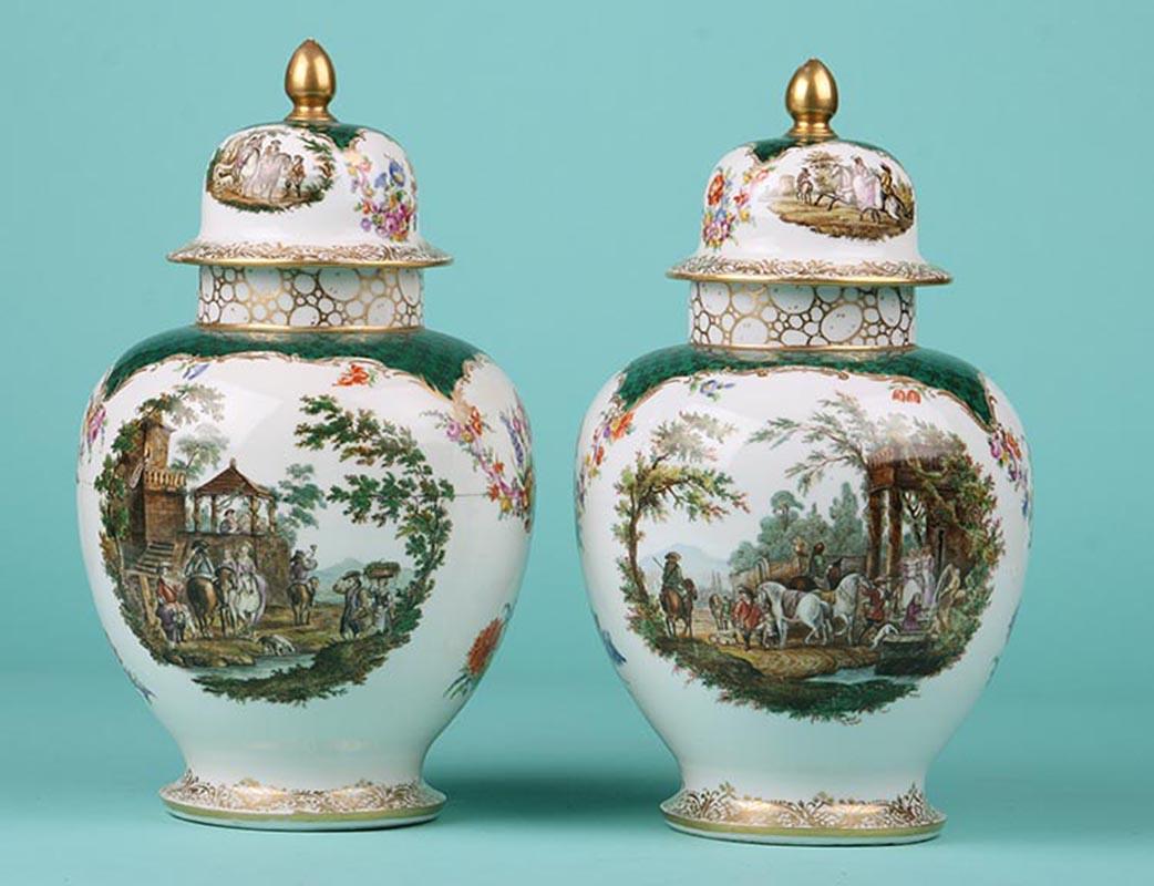 19th Century Porcelain Vases by Helena Wolfsohn, Dresden 7