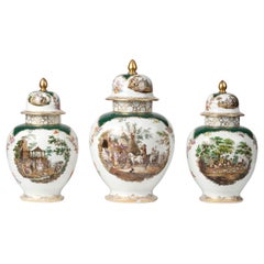 19th Century Porcelain Vases by Helena Wolfsohn, Dresden