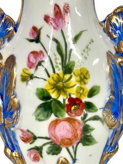 19th Century Porcelain Wedding Vase with Gilded Accents