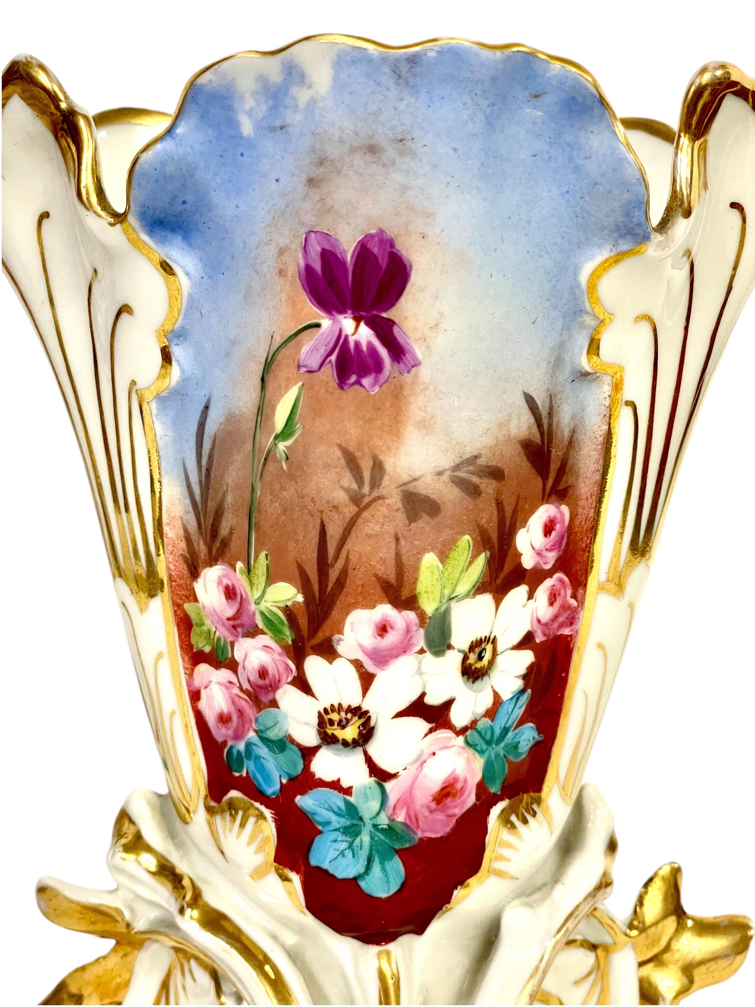 Porcellana Vaso da sposa Porcelaine de Paris del XIX secolo in vendita