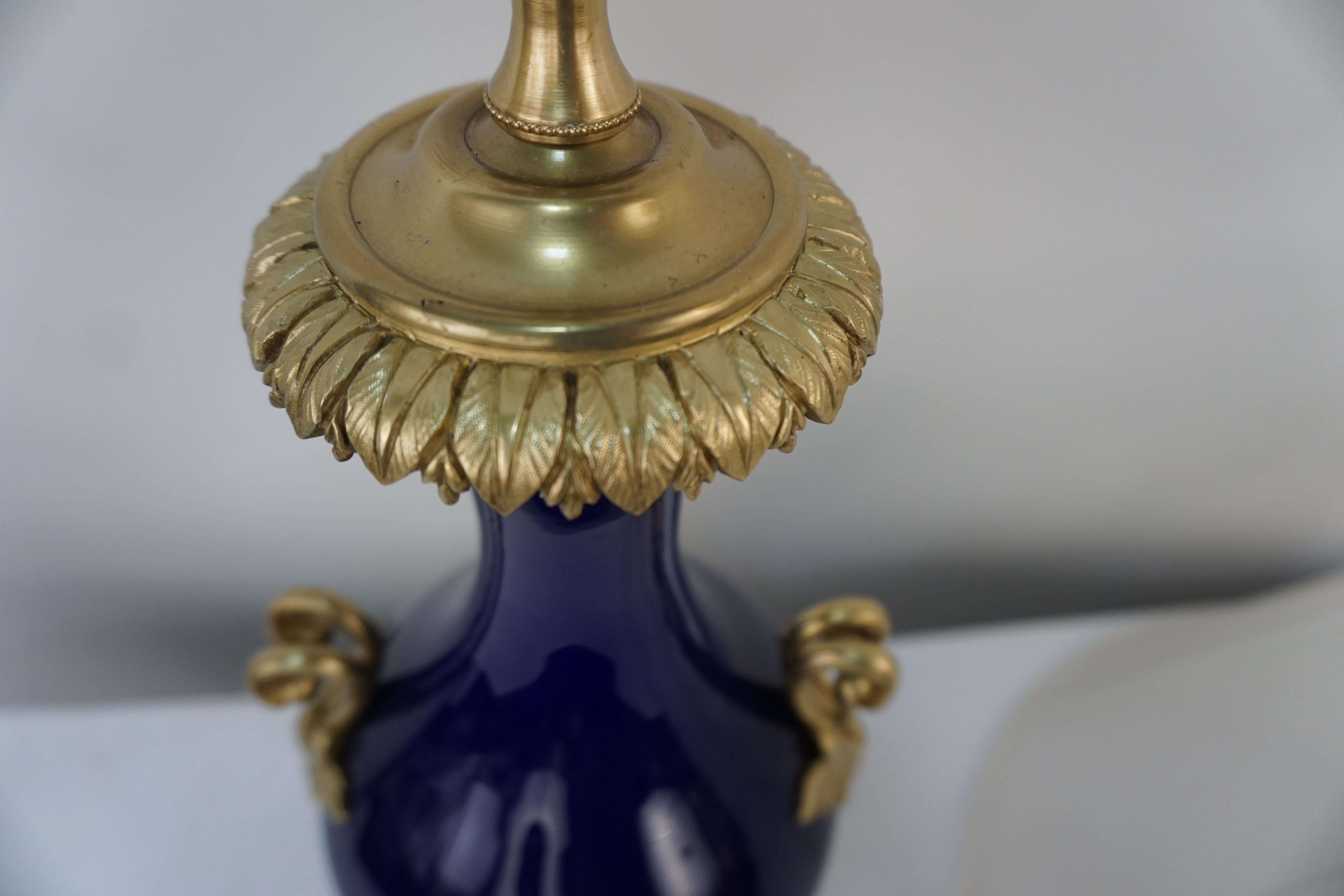 19th Century Porcelains Bronze Table Lamp 1