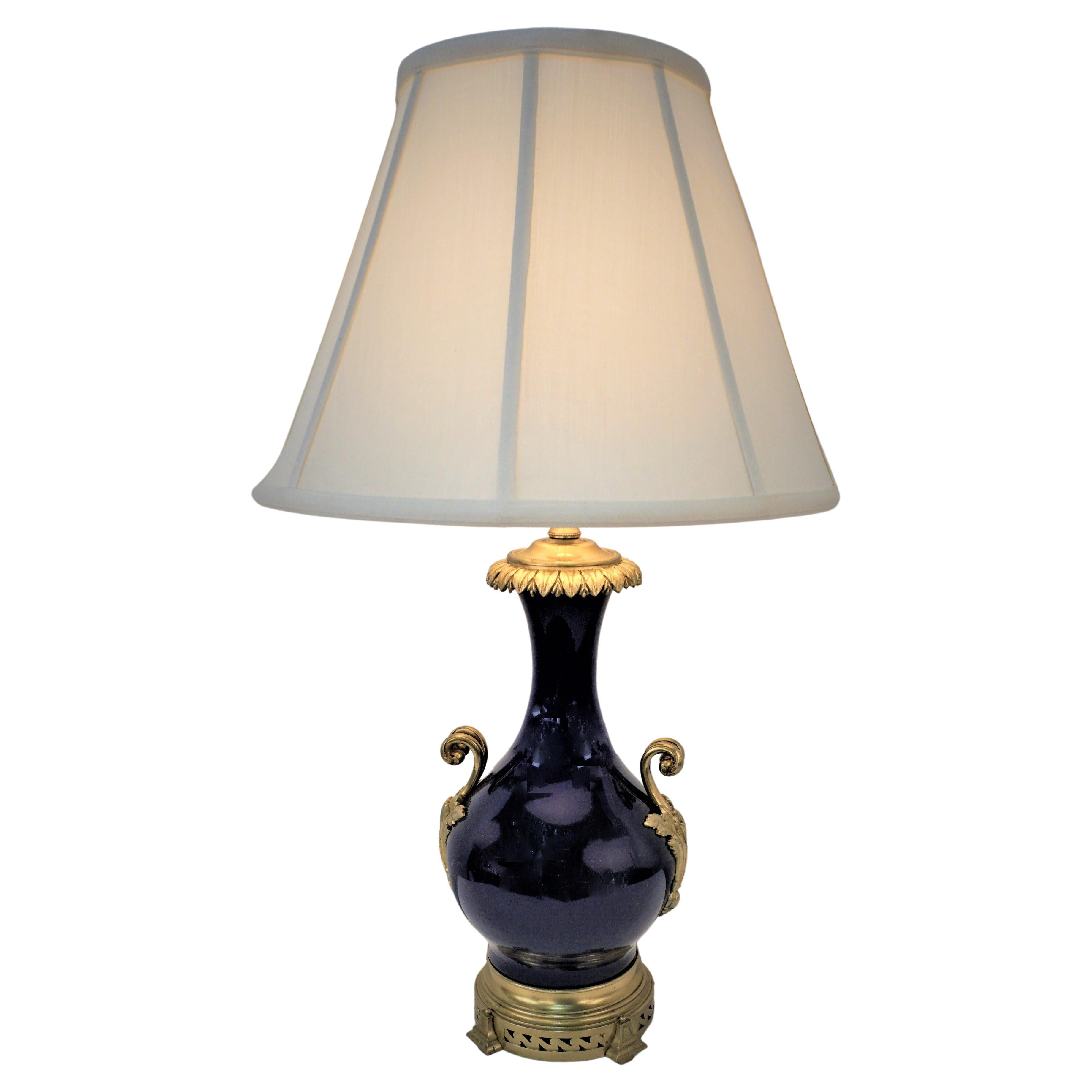 19th Century Porcelains Bronze Table Lamp