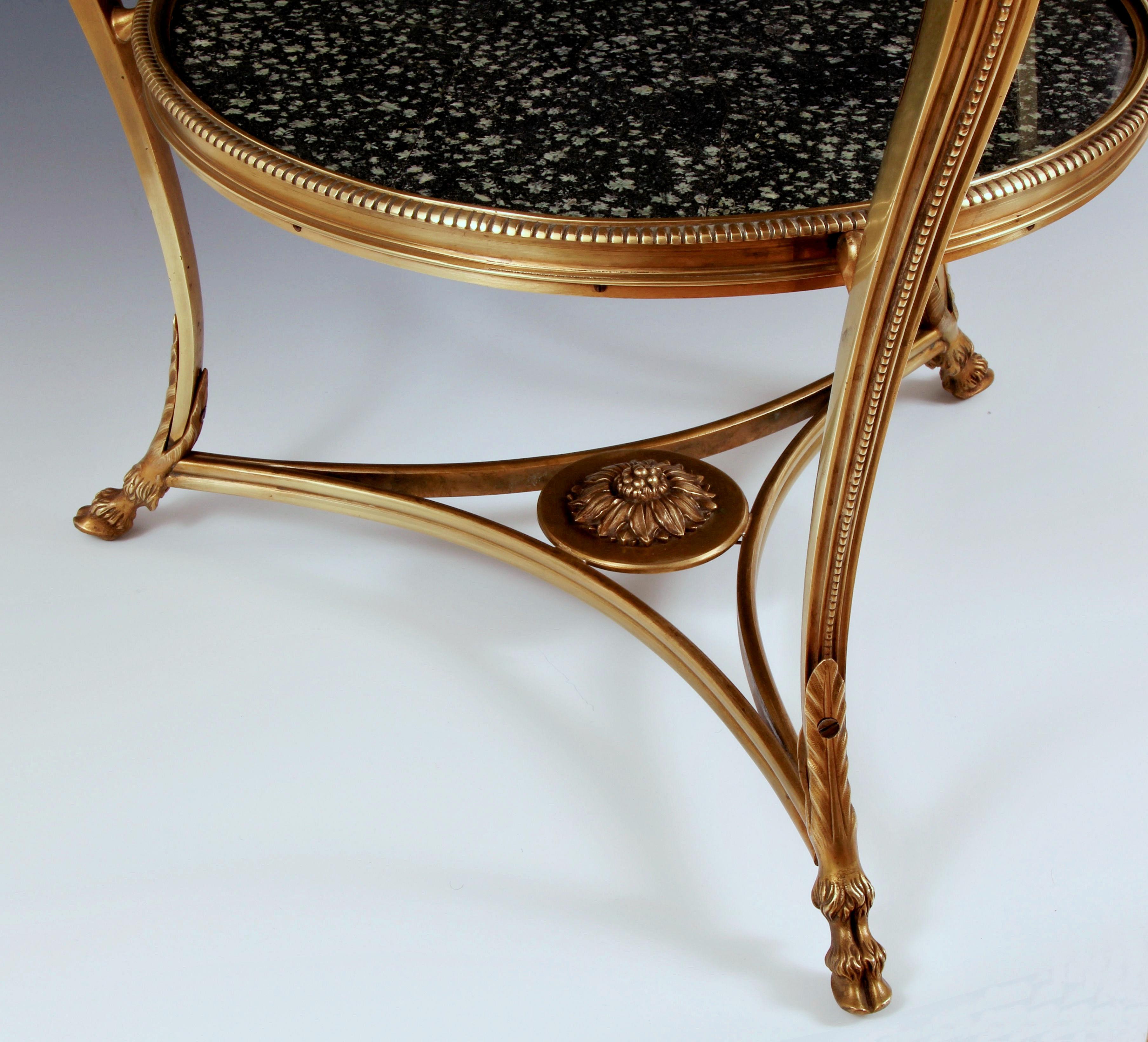 Bronze 19th Century Porphyry Table