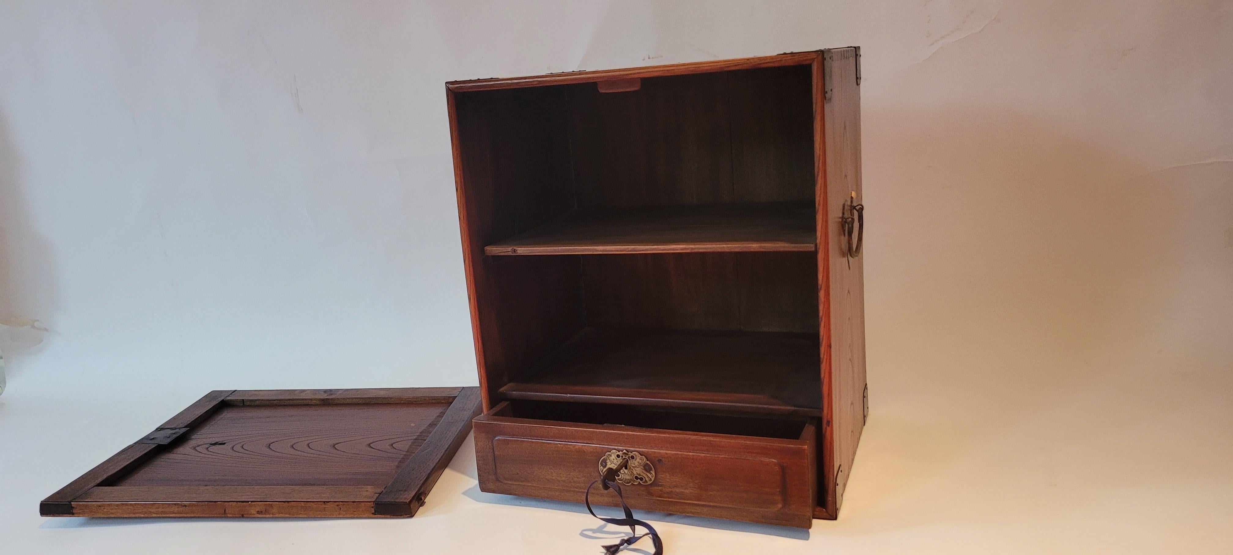 Legno massiccio Scatola di cancelleria portatile del XIX secolo in vendita