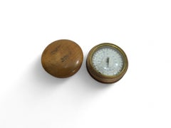 19th Century Portable Sundial in Turned Wooden Case