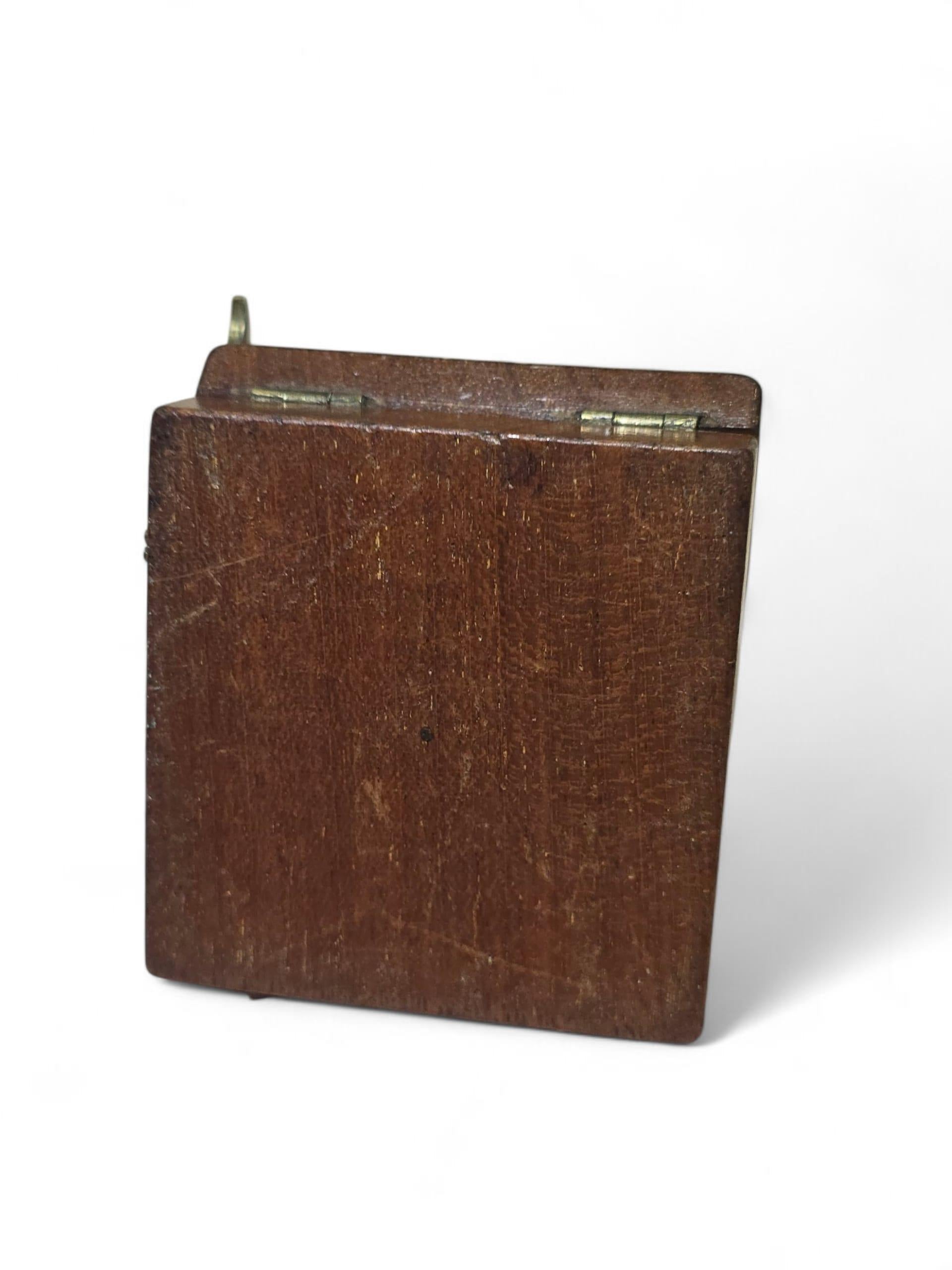 Legno di alberi da frutto Meridiana portatile del XIX secolo firmata 