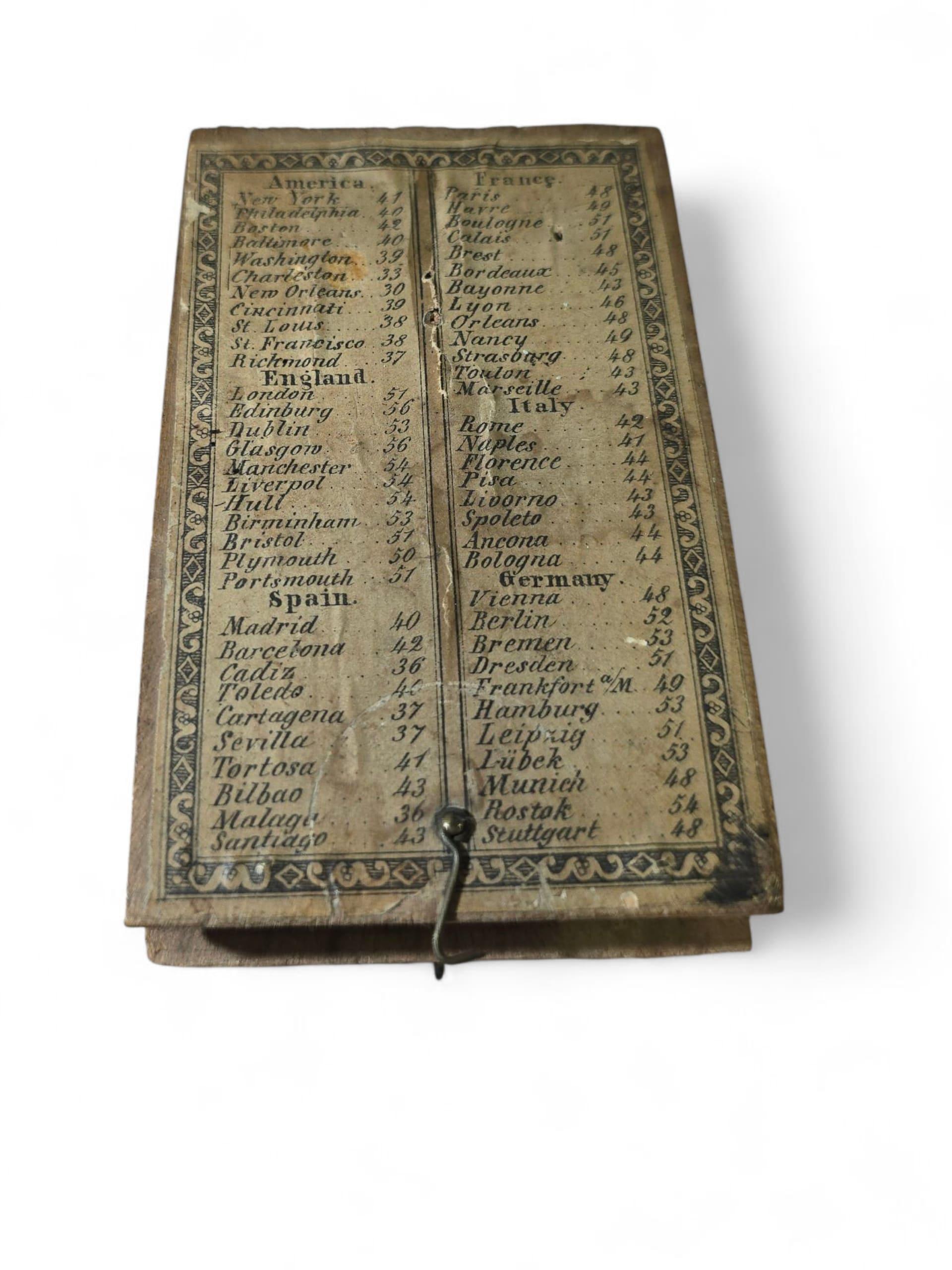 XIXe siècle Cadran solaire portatif en bois du 19e siècle en vente