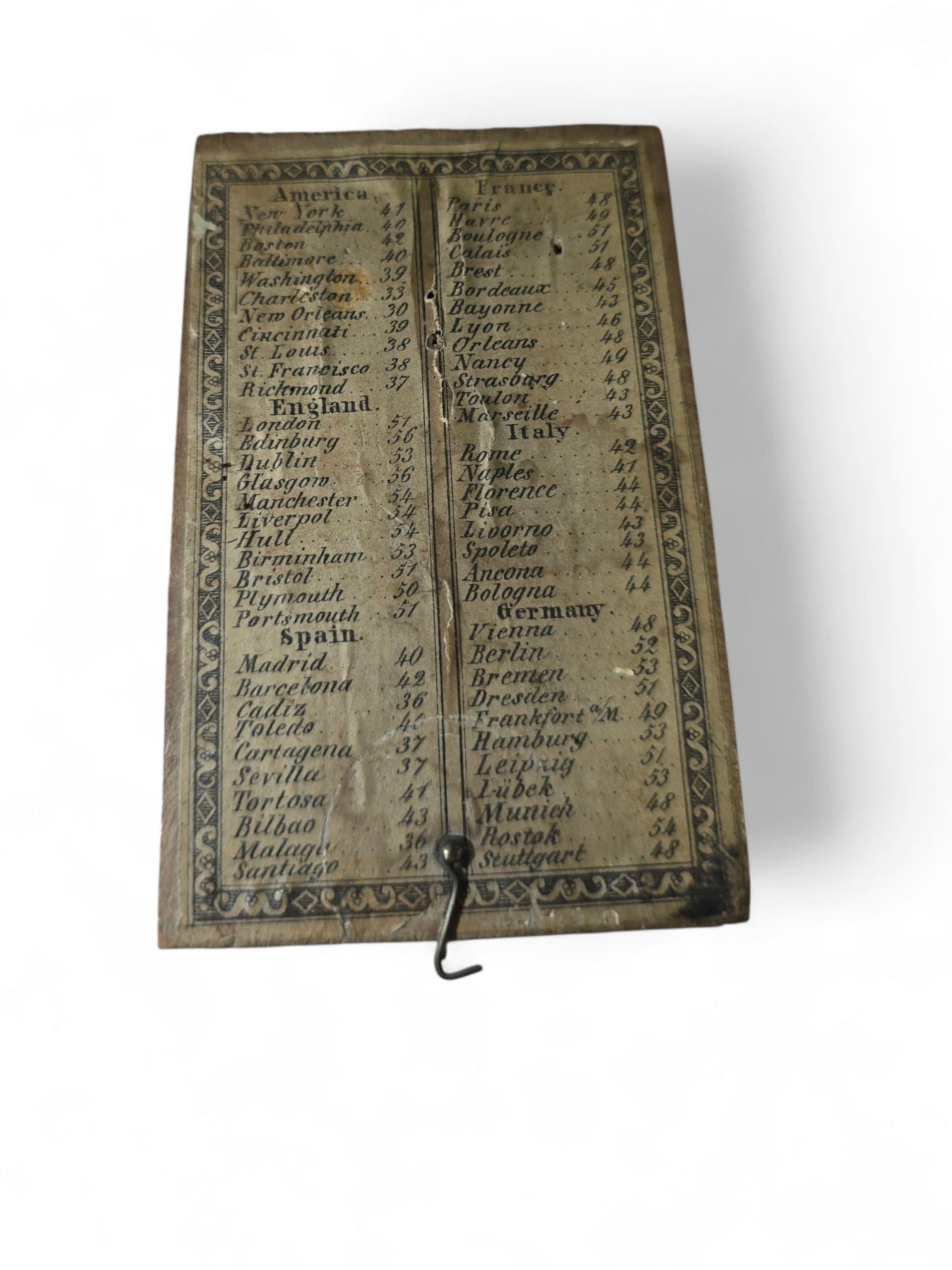 Fruitiers Cadran solaire portatif en bois du 19e siècle en vente