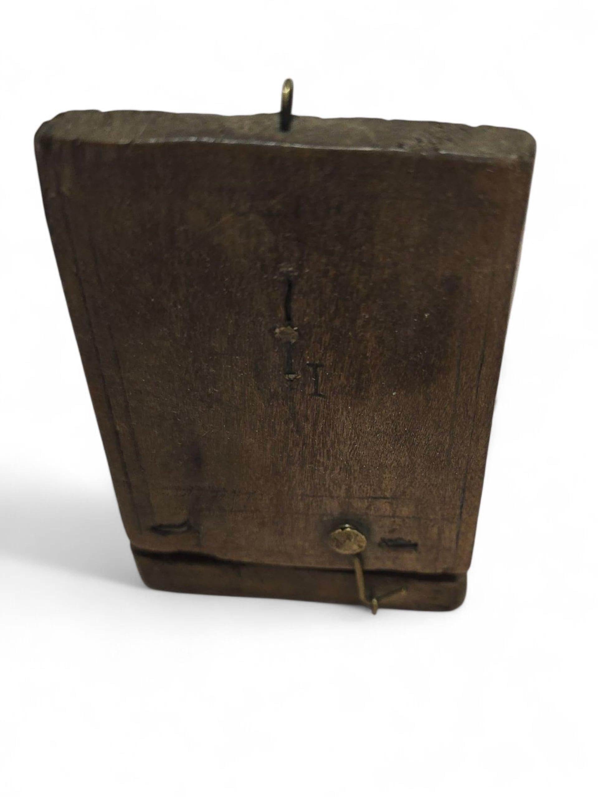 Cadran solaire portatif en bois du 19e siècle en vente 1