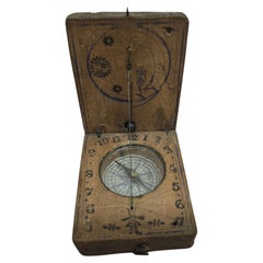19th Century Portable Wooden Sundial