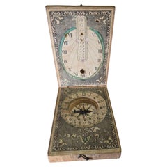 19th Century Portable Wooden Sundial