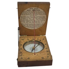 19th Century Portable Wooden Sundial