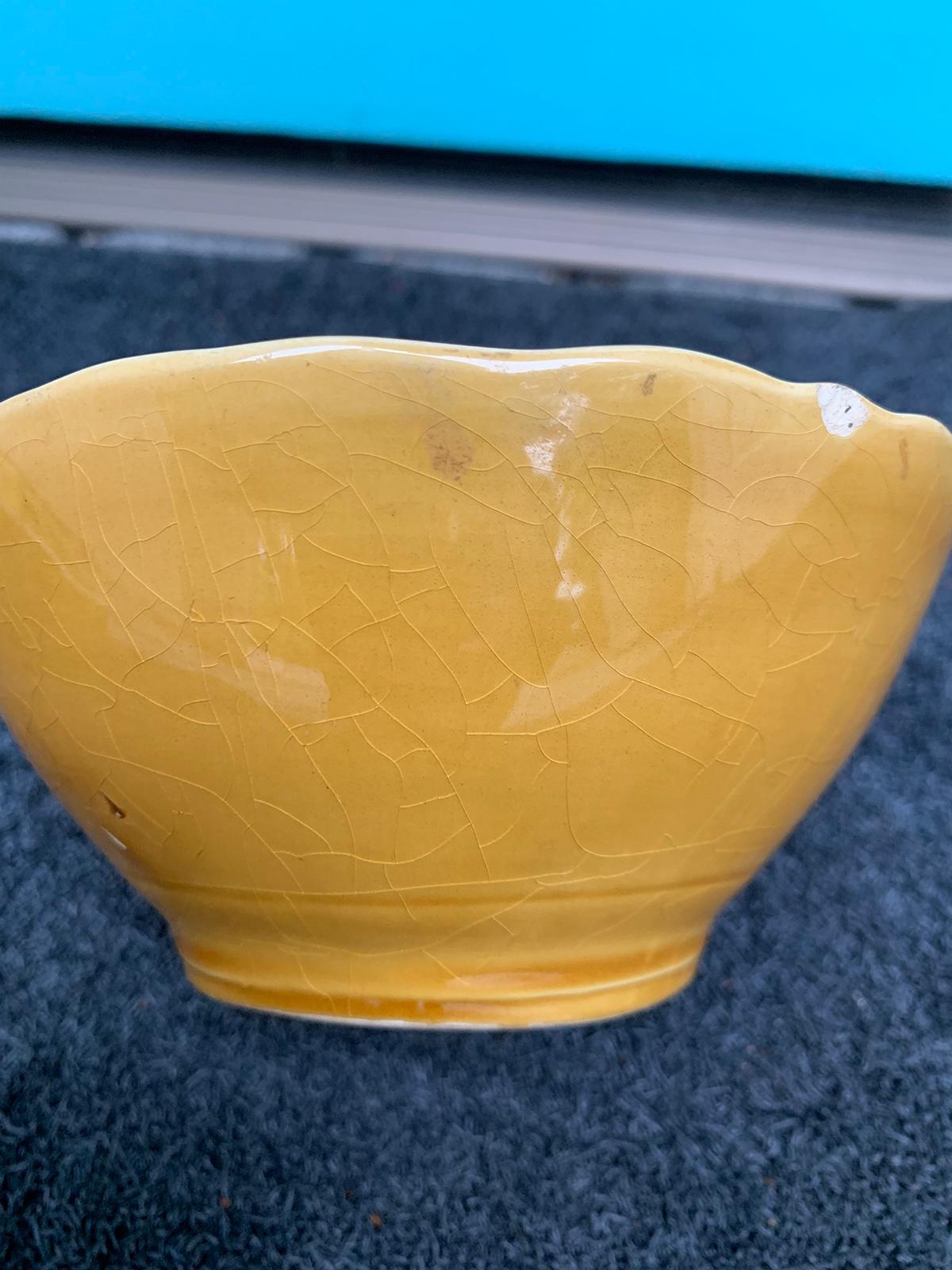 19th Century Portieux Vallerysthal Majolica Leaf Bowl, Marked For Sale 1