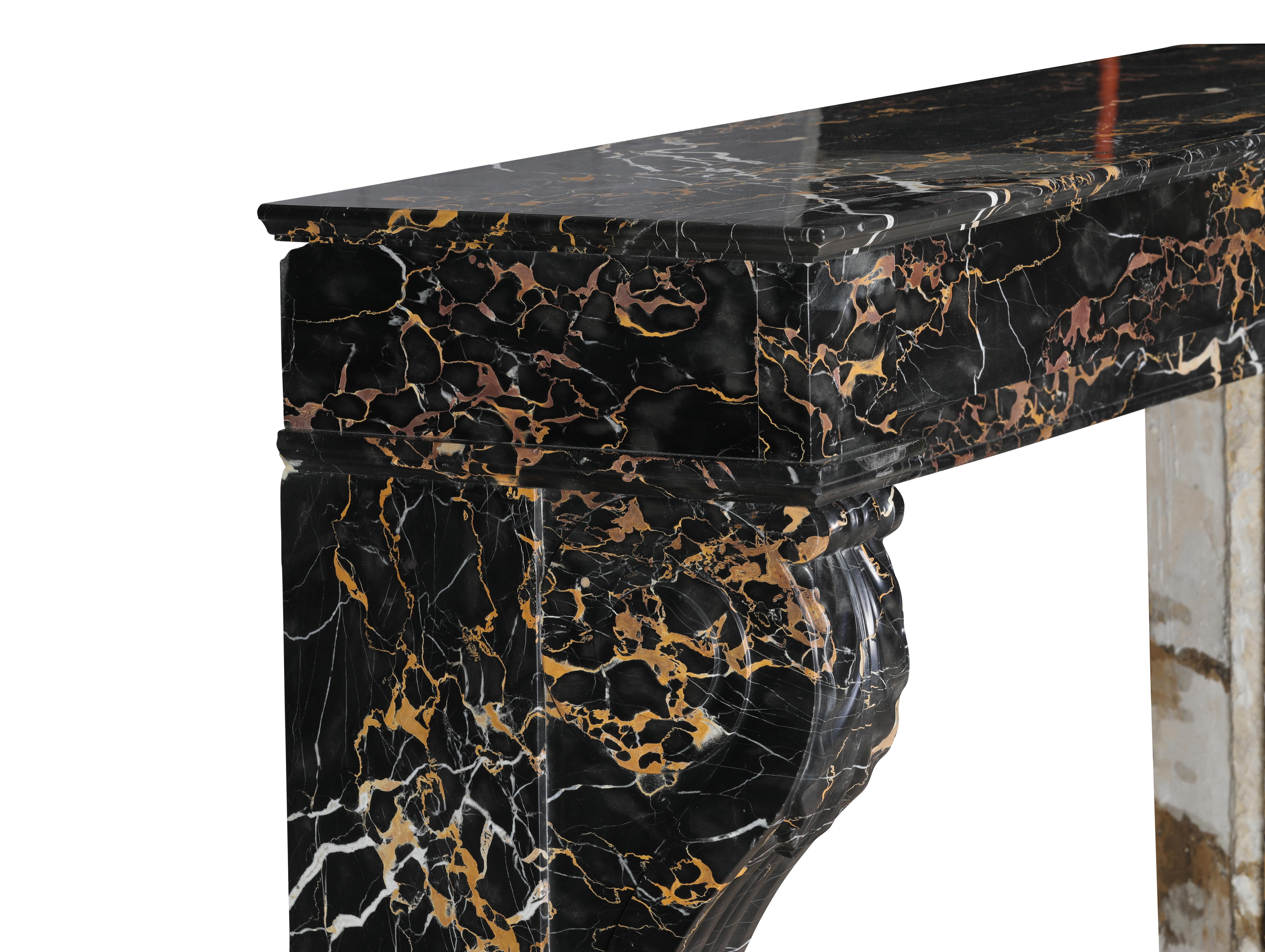 19th Century Portor Marble Fireplace Mantel With Lion Paws - Rare Luxury For Sale 12