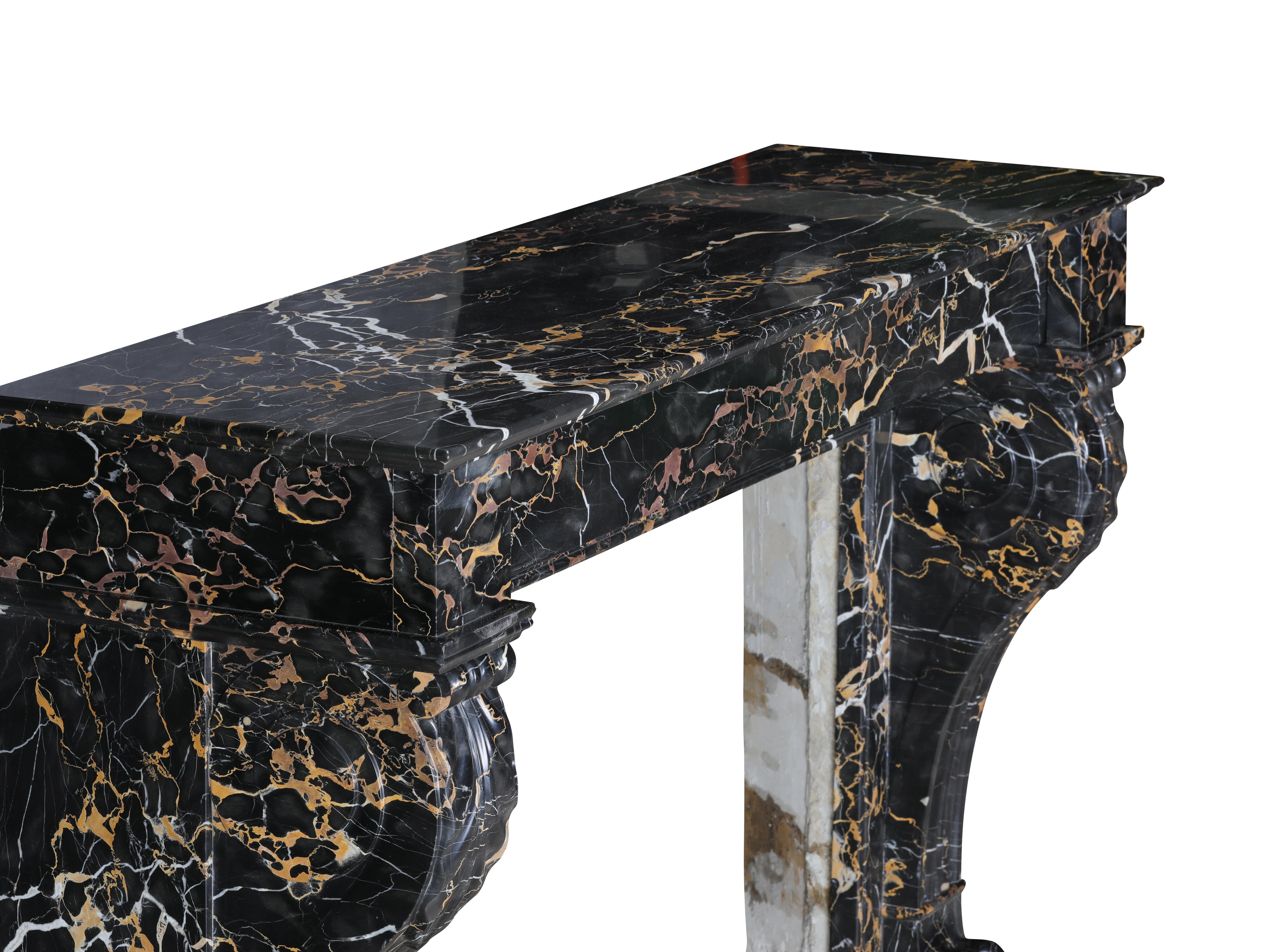 19th Century Portor Marble Fireplace Mantel With Lion Paws - Rare Luxury For Sale 13