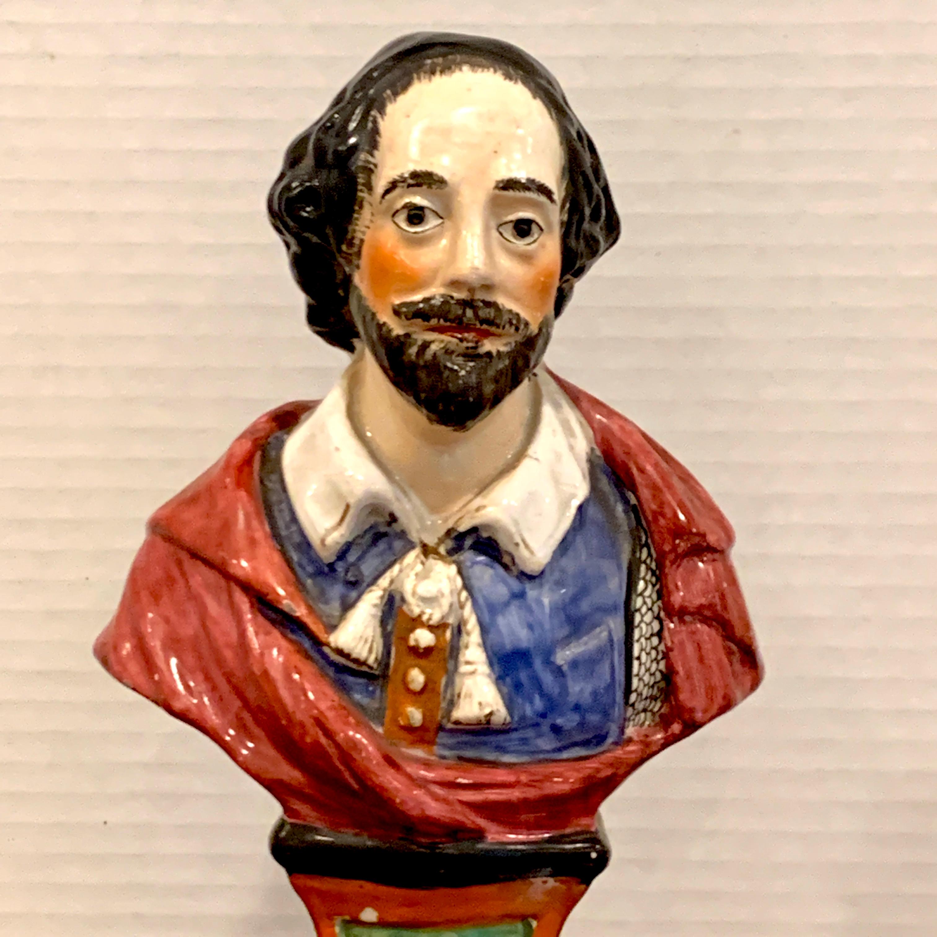 Apogée victorien Buste de William Shakespeare en portrait du 19ème siècle en vente