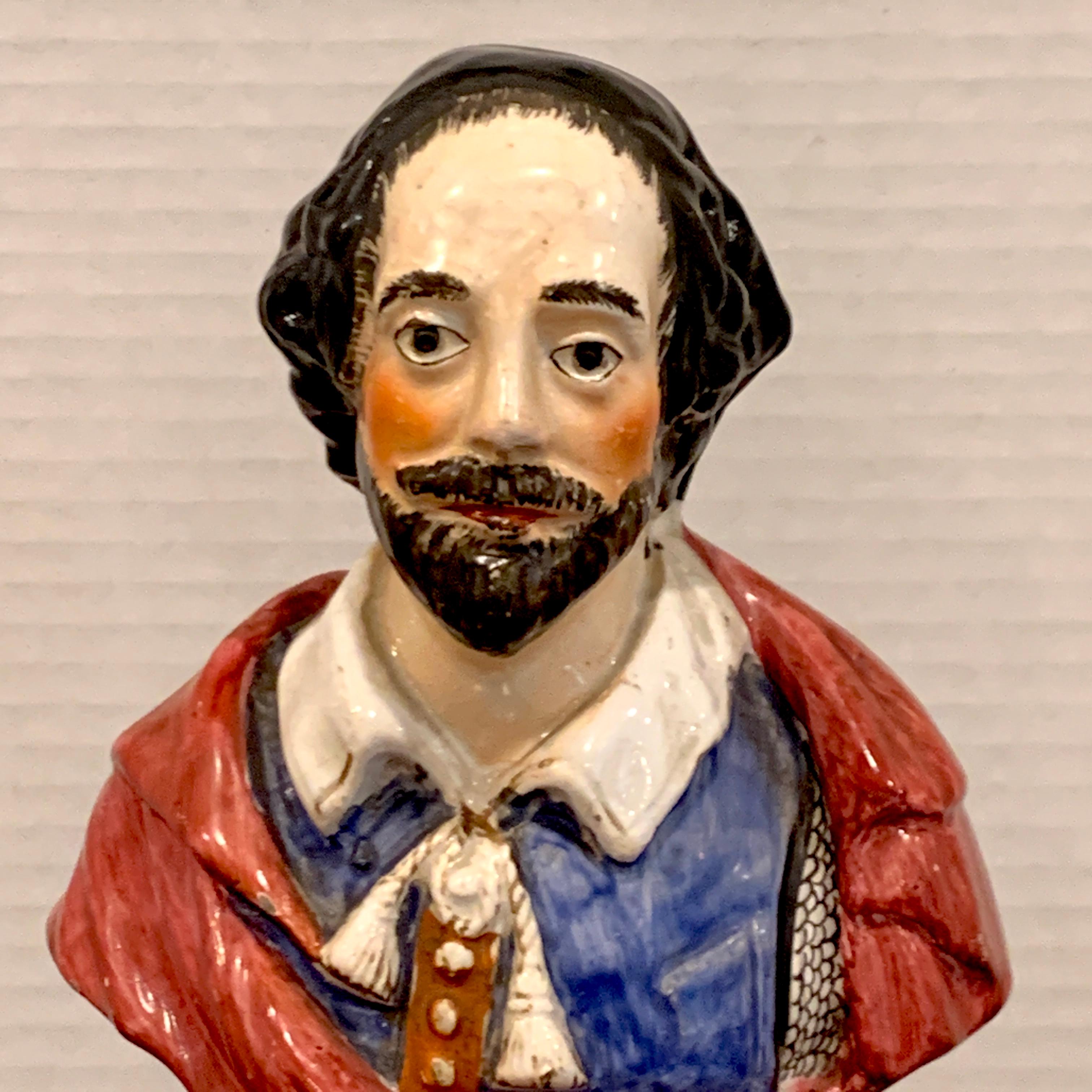 Anglais Buste de William Shakespeare en portrait du 19ème siècle en vente