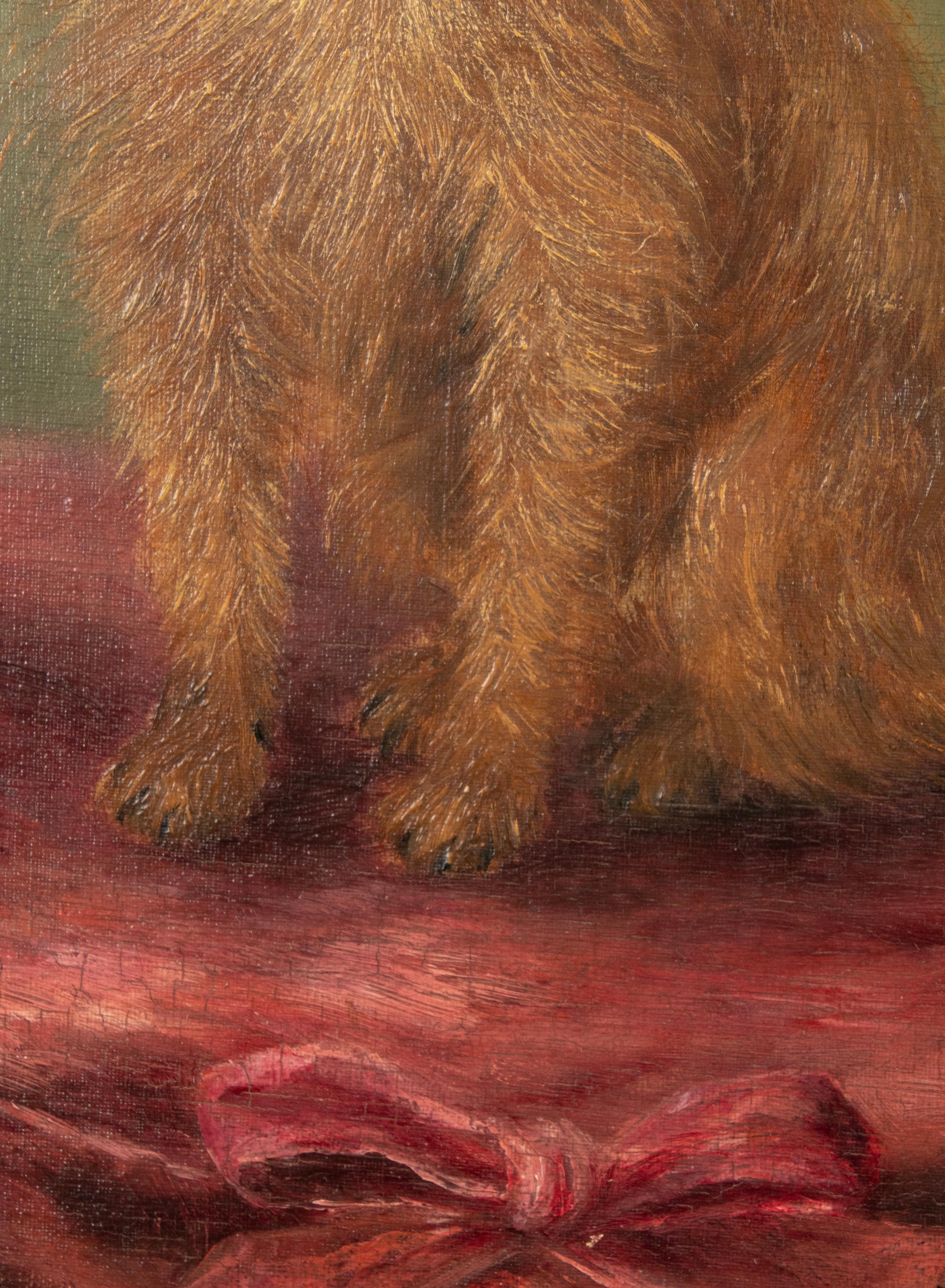19th Century Portrait of a Griffon Bruxellois Dog Named Mouche Cora, Zélia Klerx 1
