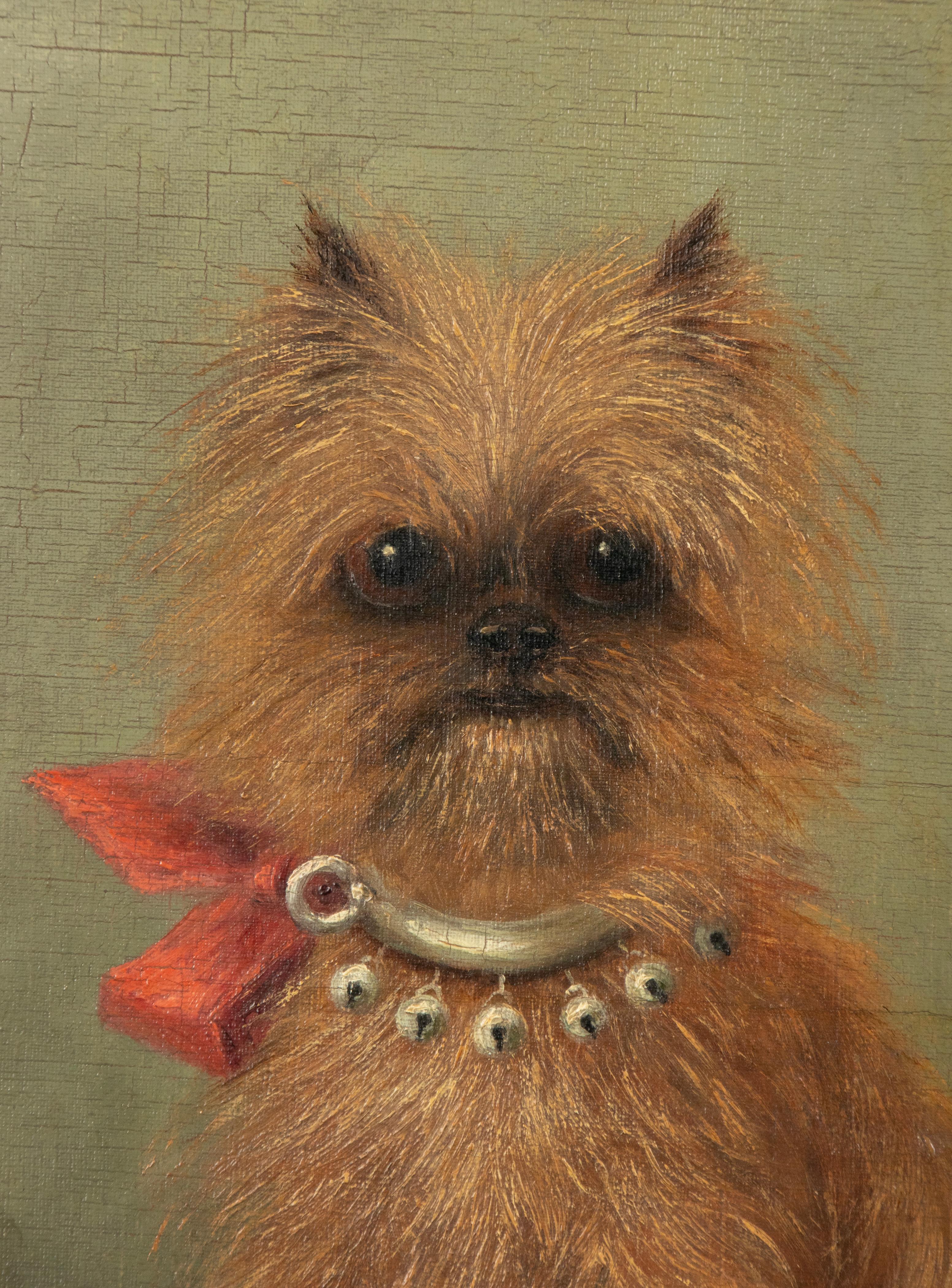19th Century Portrait of a Griffon Bruxellois Dog Named Mouche Cora, Zélia Klerx 2
