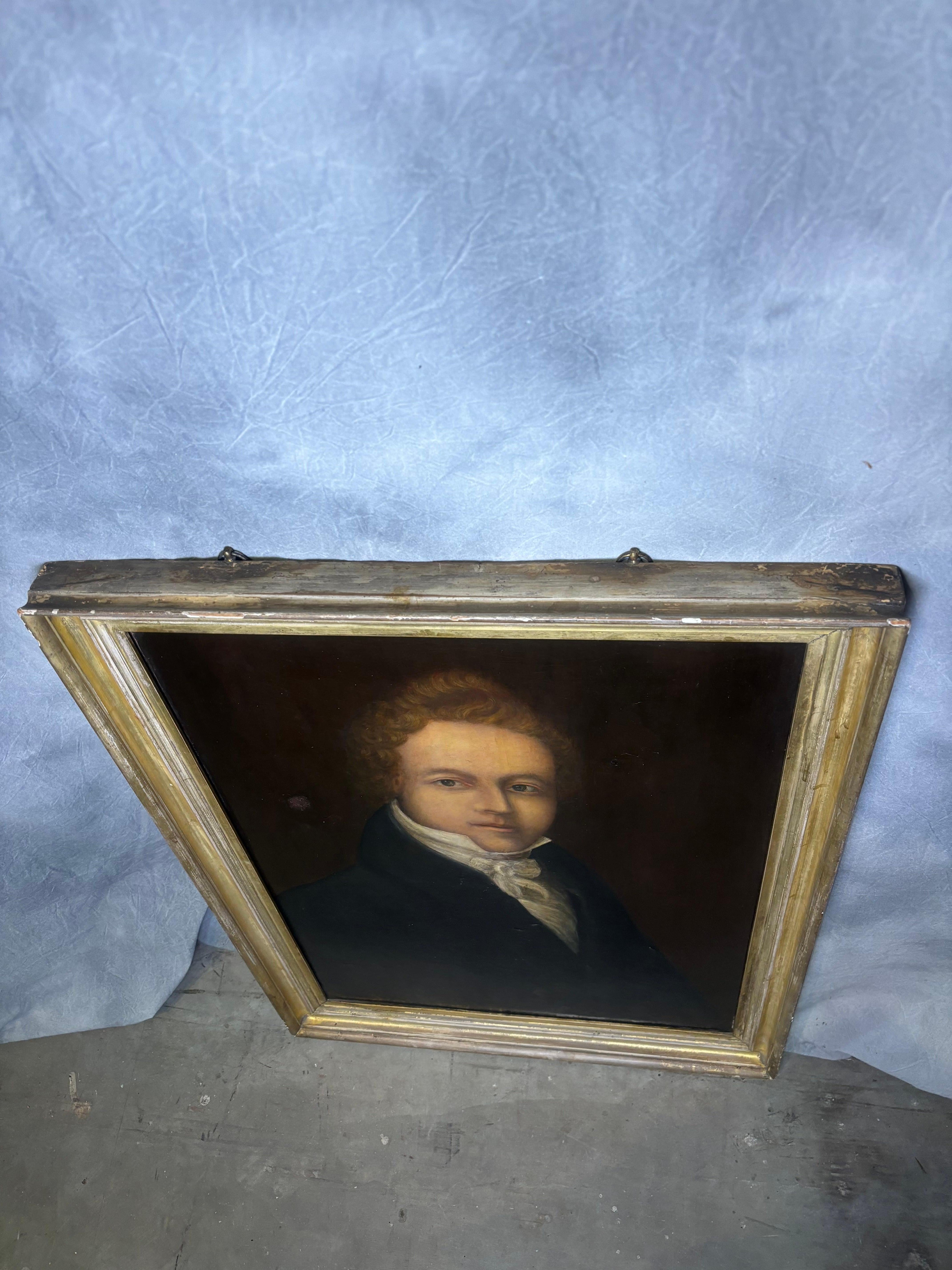 Européen Portrait d'un gentleman du 19e siècle en vente