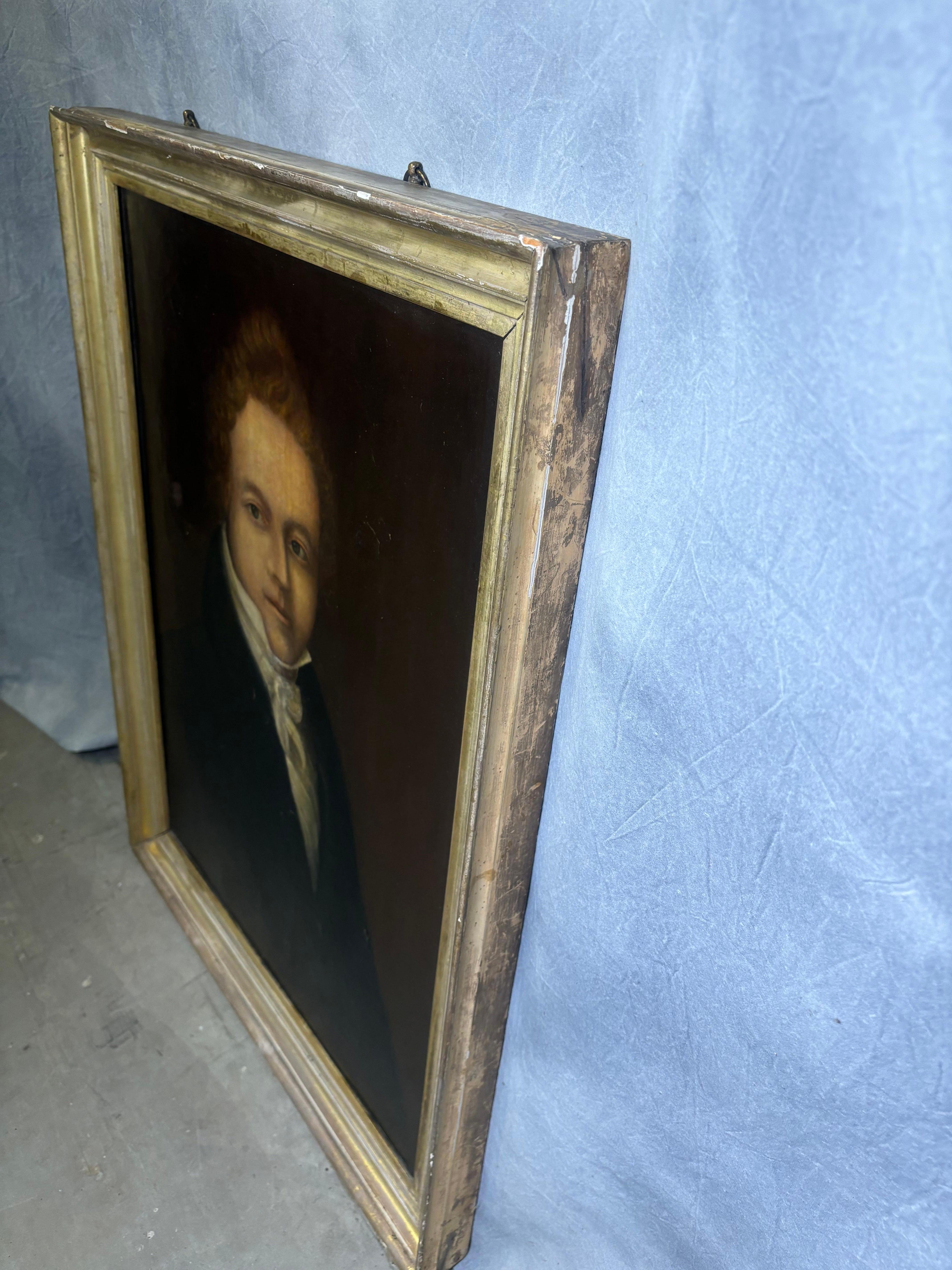 Portrait d'un gentleman du 19e siècle Bon état - En vente à Los Angeles, CA
