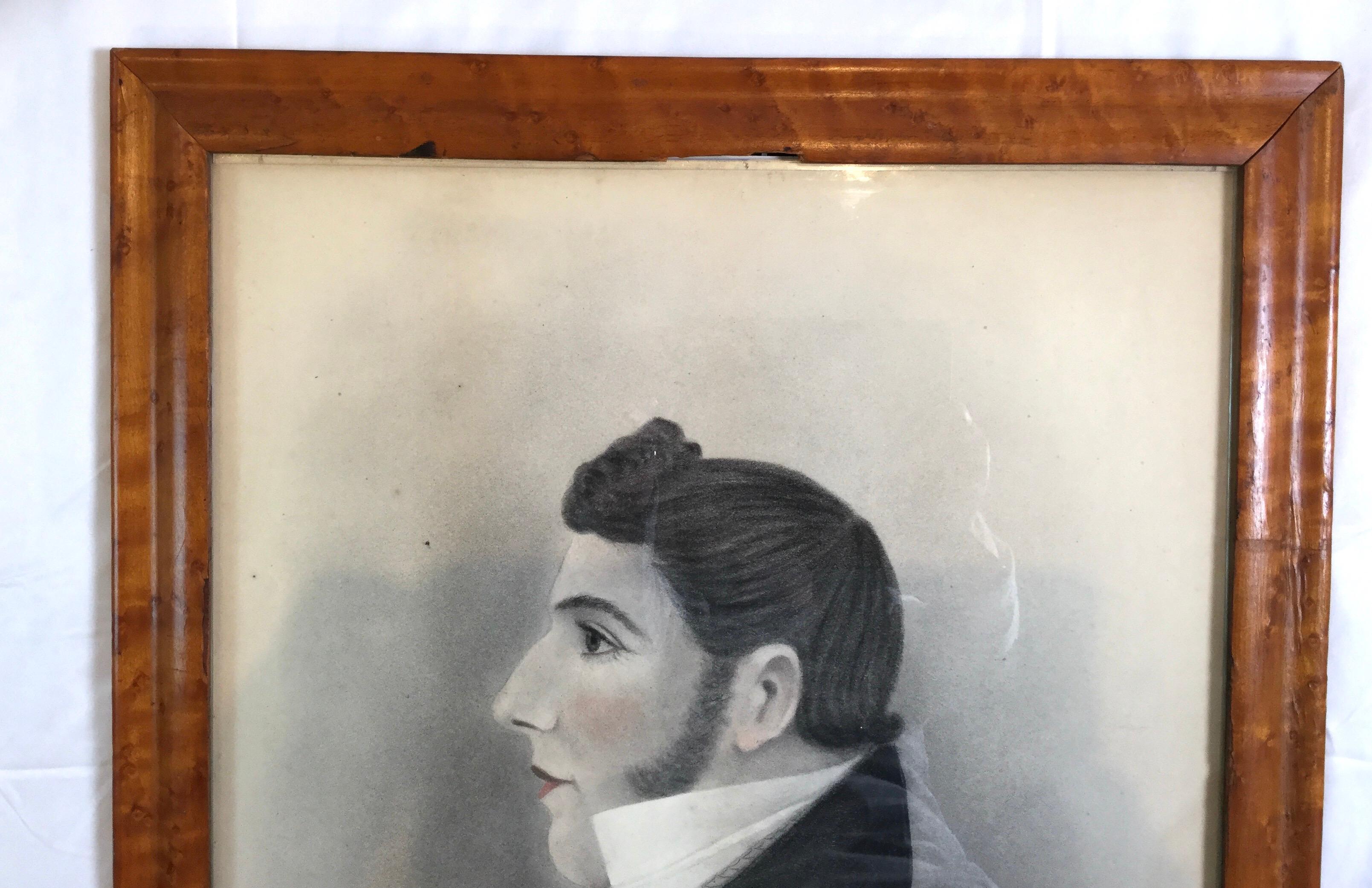 19th Century Portrait of a Young Gentleman Charcoal on Paper 2