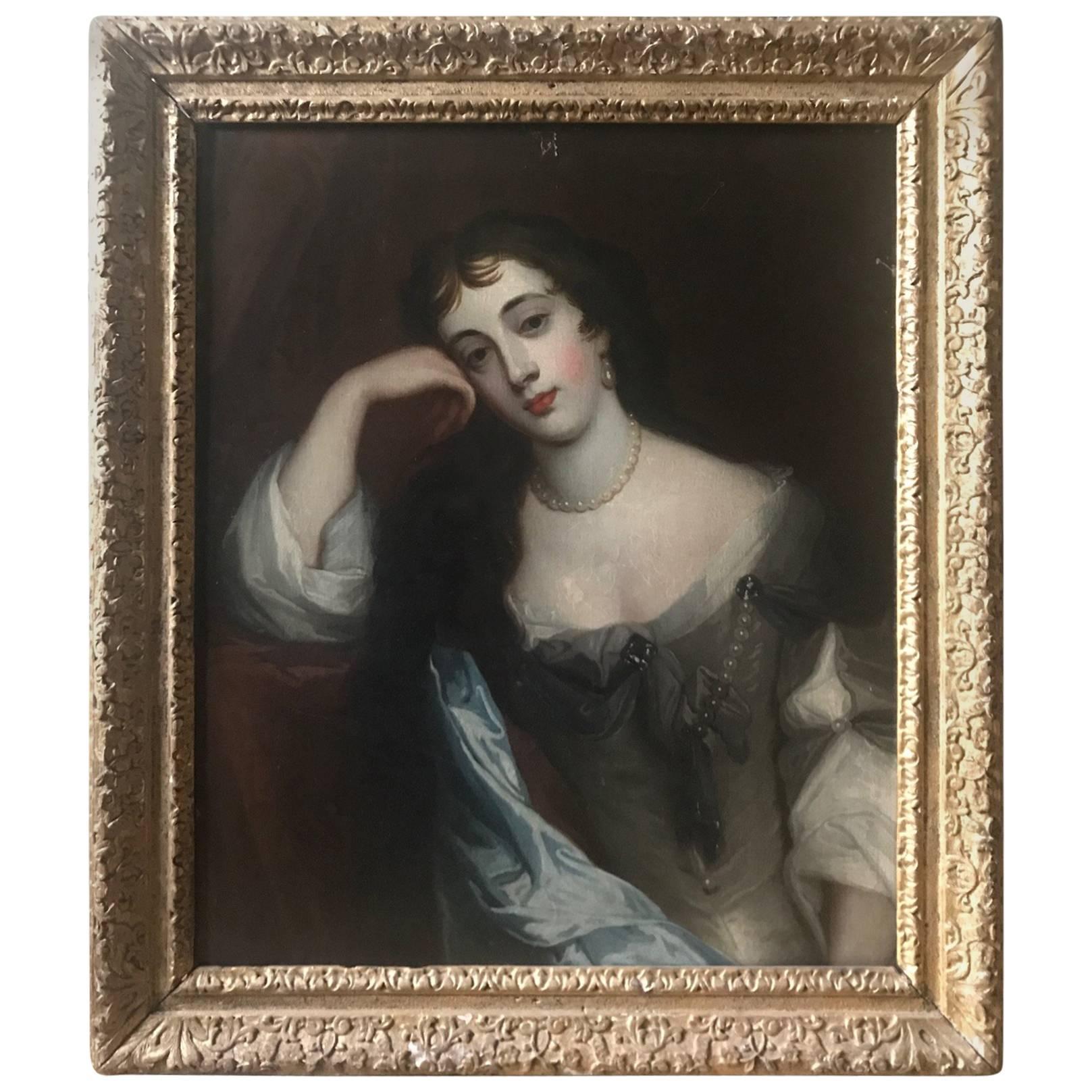 19th Century Portrait of a Young Lady from the School of Peter Lely