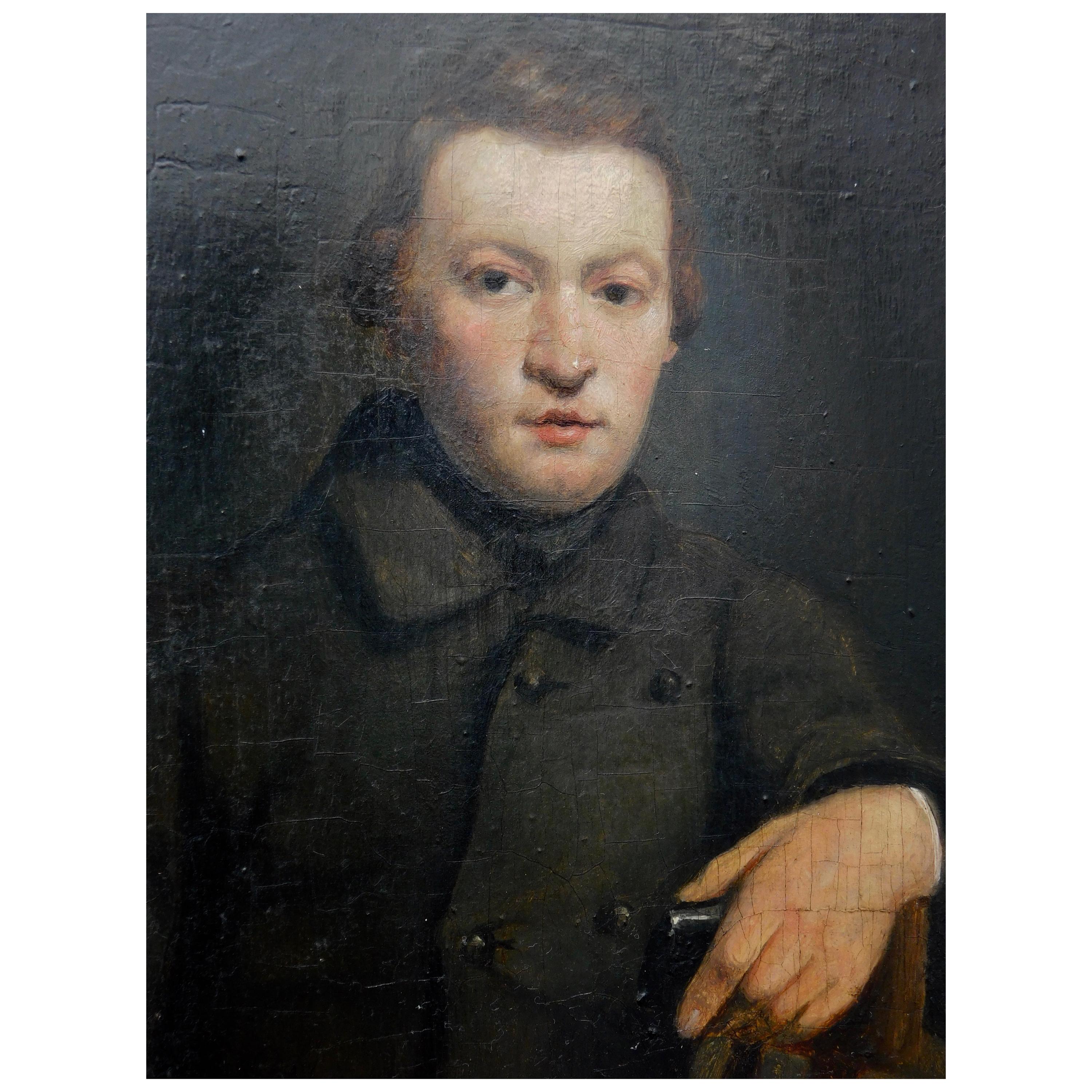 19th Century Portrait of a Young Man im Angebot