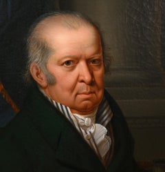 Ritratto del XIX secolo di David Schwab Svizzera Biel, datato 1822, segno Mente