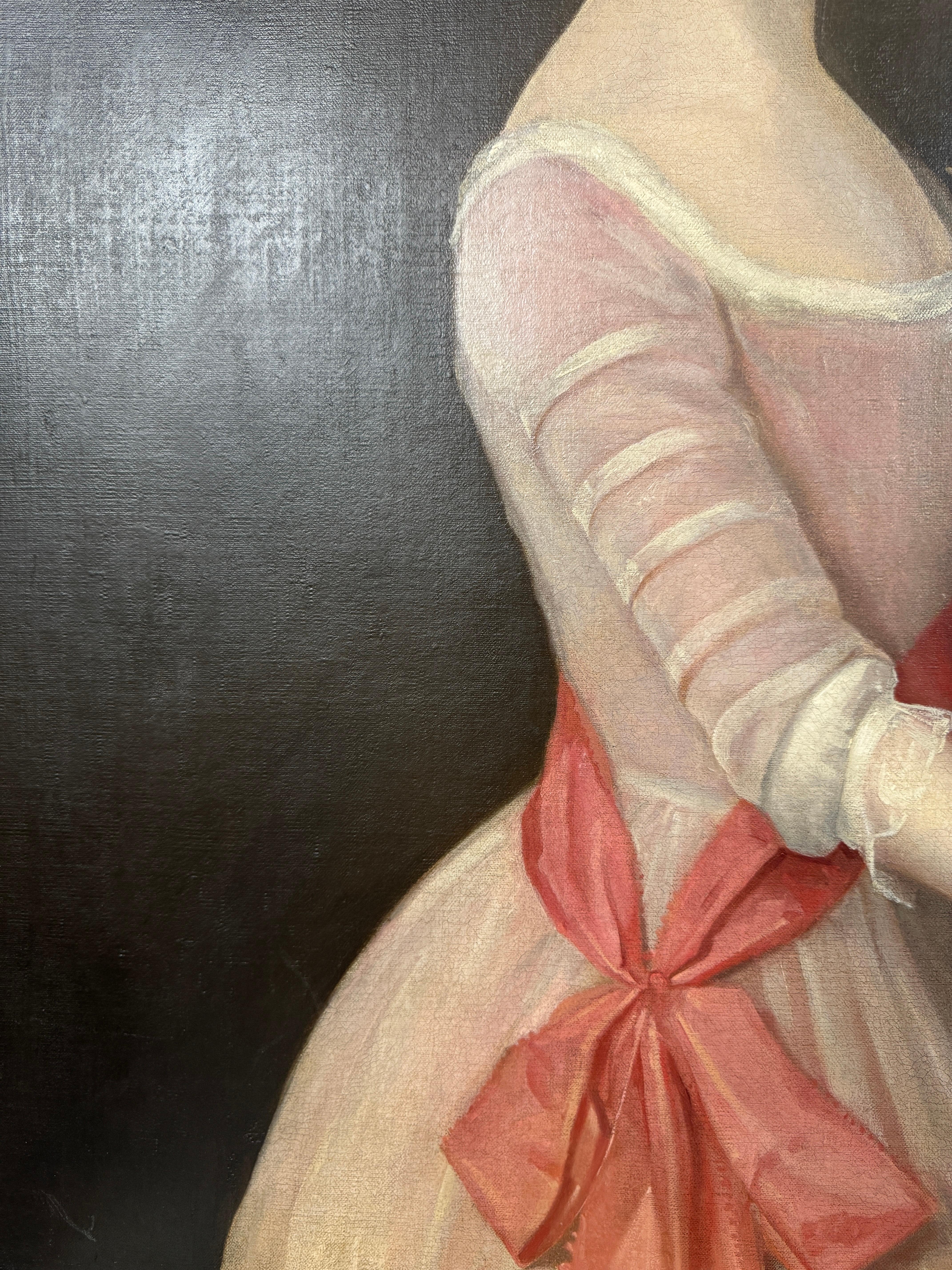19th Century Portrait of Girl in Pink Dress , Danish School 2