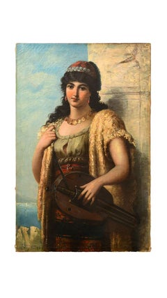 Ritratto di donna zingara del XIX secolo di Anton Brentano (1840-1888)