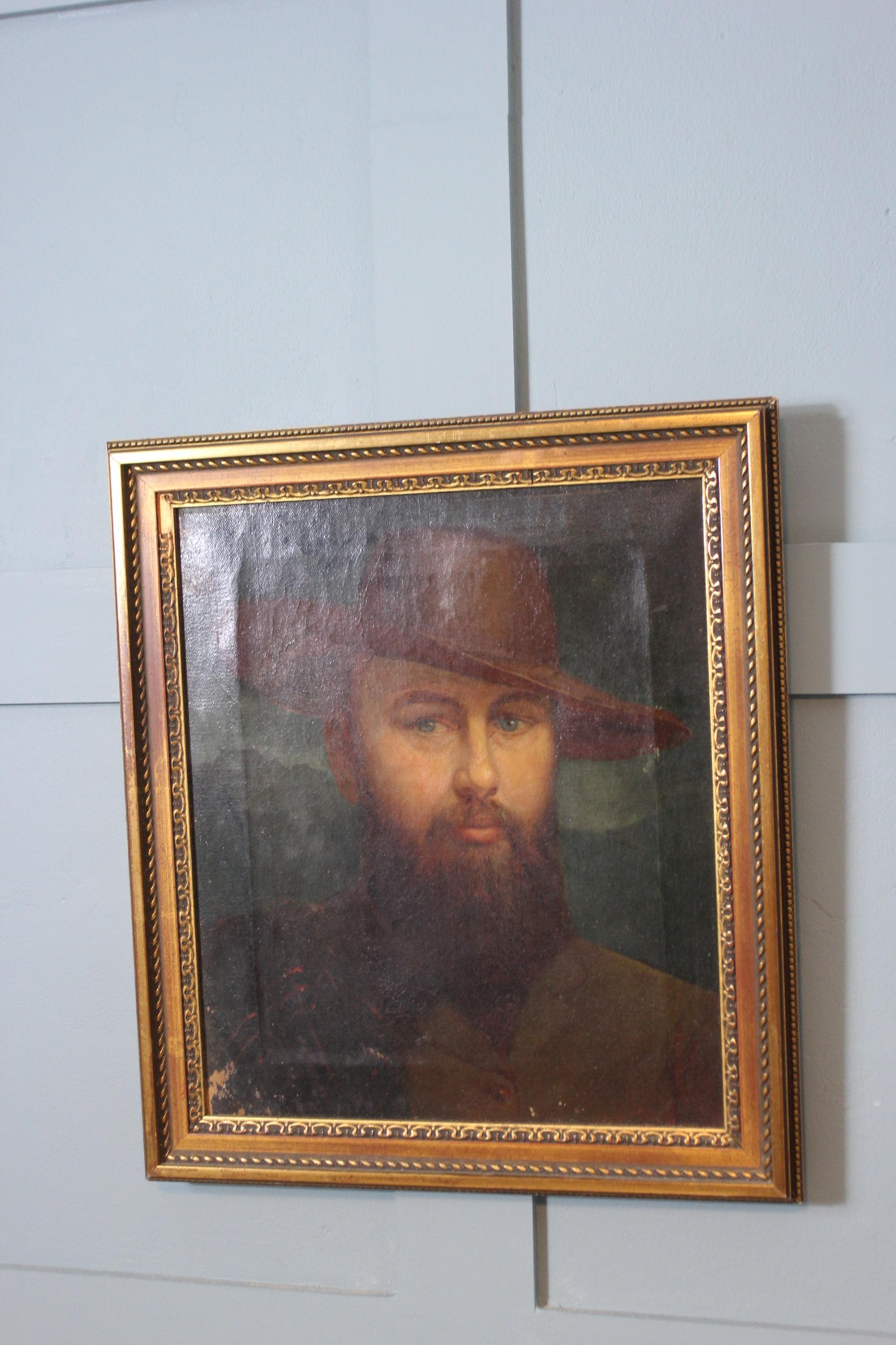 Canvas 19th century English school Portrait of Railway Engineer For Sale