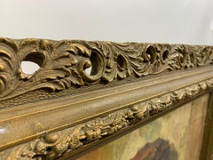 Mid-19th Century Signed Oil on Canvas Portrait of Bourgeois Woman